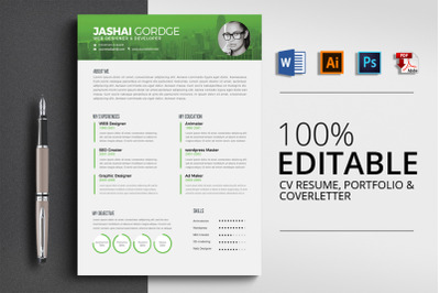 CV Resume Word 3 Pages Template