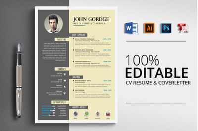 Professional CV Resume Word