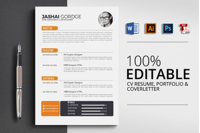 CV Resume Word 3 Pages Template