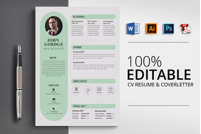 CV Resume Word Template