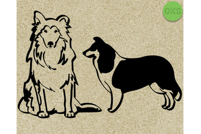 scotch collie svg, dog svg files, vector, clipart, cricut, download