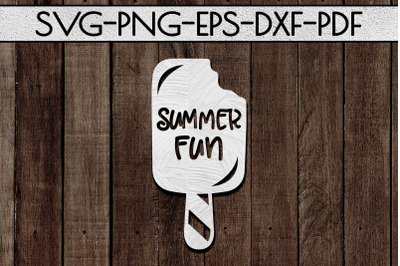 Summer Fun Papercut Template, Beach House Decor SVG, DXF