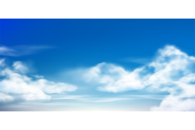 Cloud in blue sky. Fluffy clouds in cloudy daytime skies. Realistic wh