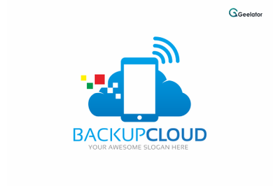 Backup Cloud Logo Template