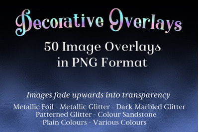Decorative Overlays - 50 Image Overlays in PNG Format