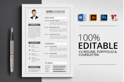 CV Resume Word Template