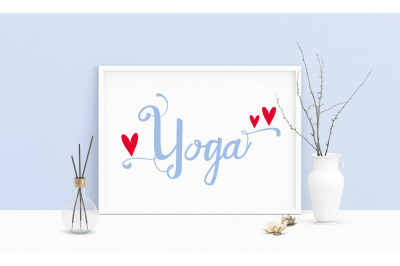 Saying Yoga Printable Art, Wall Art, .PDF, Typography, Home Decor, Pr
