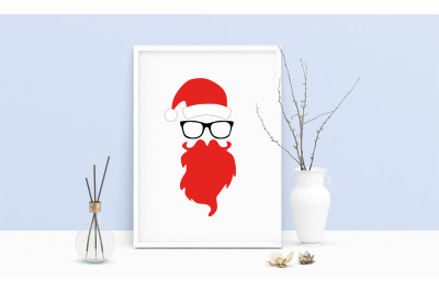 Printable Art Santa Claus Christmas Wall Art, .PDF, Typography, Home