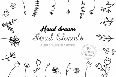 Hand drawn Floral Elements