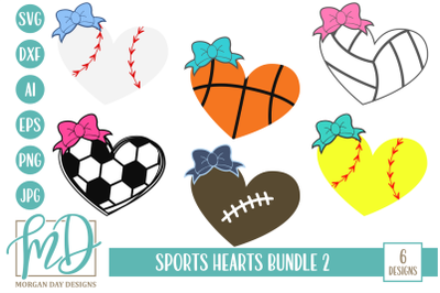 Sports Hearts SVG Bundle 2
