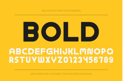 Modern bold english alphabet