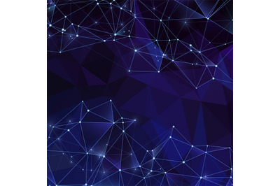 Triangular polygon abstract vector backdrop. Modern digital crystals b