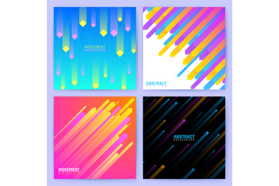 Minimal geometric vector backdrops. Trendy posters with abstract color