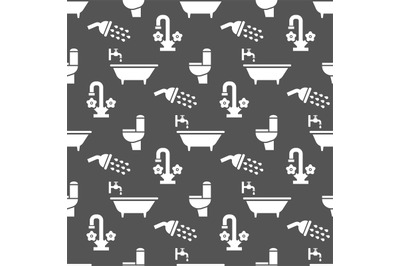 Bathroom or toilet seamless pattern design