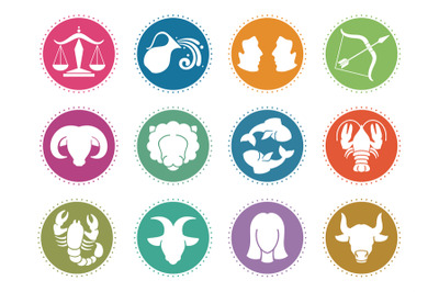 Horoscope zodiac vector signs. Astrology symbols set