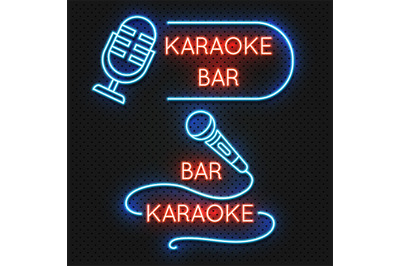 Roadside karaoke night club vector signboard isolated