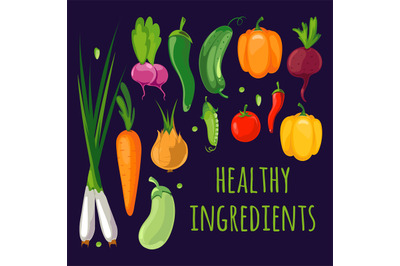 Colorful fruits and vegetables