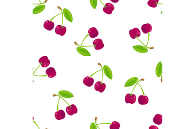 Seamless pattern with cherry