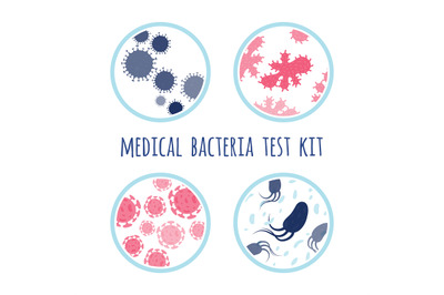 Set of medical bacteria templates