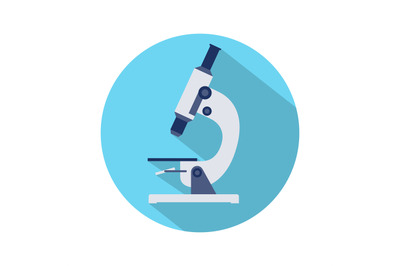 Vector flat design of microscope icon