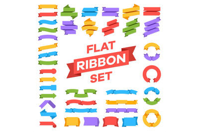 Ribbons set. Banner decoration tags premium label&2C; price retro ribbon&2C;