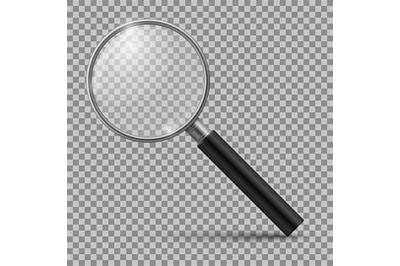 Realistic magnifying glass. Magnification zoom loupe&2C; scrutiny microsc