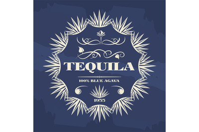 Vintage tequila banner or poster design