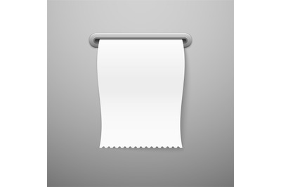 Sale receipt. Blank paper check template print blank bill realistic pu