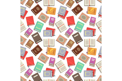 Colorful books seamless pattern - school books seamless texture