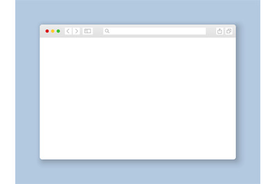 Browser window. Web interface mock screen internet document mockup web