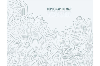 Contour line map. Elevation contouring outline cartography texture. To