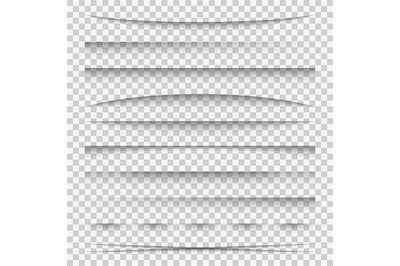 Lines shadow. Paper divider tabs web lines break frame realistic trans