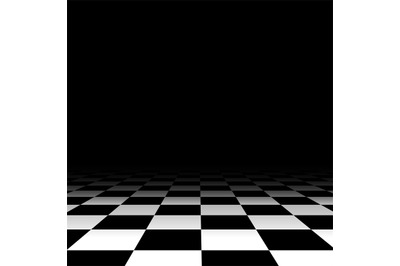 Black and white chess floor background