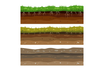 Soil ground layers. Seamless campo ground dirt clay surface texture wi