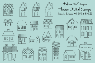 House Digital Stamps