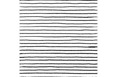 Seamless stripe doodle pattern. Wavy linear doodle water brush, hand d