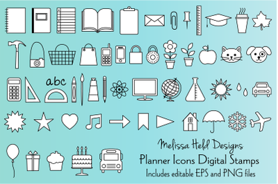 Planner Icons Digital Stamps