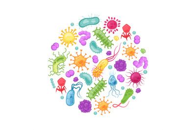 Bacteria germ. Stomach viruses biological allergy microbes bacterium e