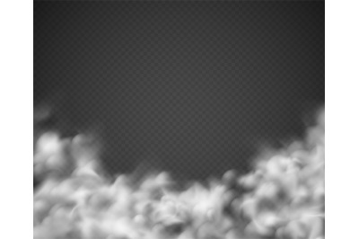 Smoke background. Mist white clouds smoking spooky dusty fog condensat