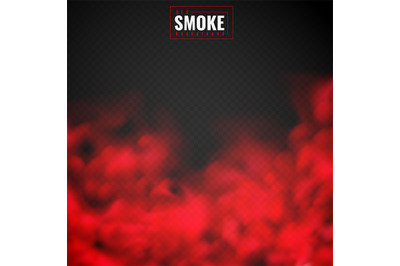 Red smoke. Mist red powder clouds smoking spooky dusty fog condensatio