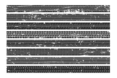 Vehicle tire tracks. Tread grunge track wheel trace trail dirty road s