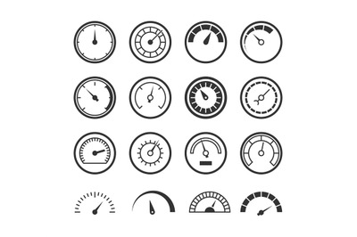 Energy meter icon. Speedometer manometer tachometer industrial control