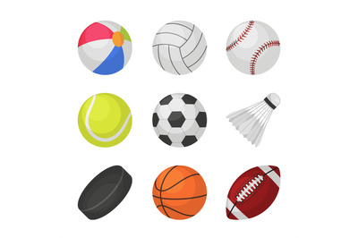 Ball games. Sports kids ball volleyball baseball tennis football socce