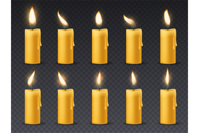 Candle flame animation. Animated candlelight romantic holiday wax burn