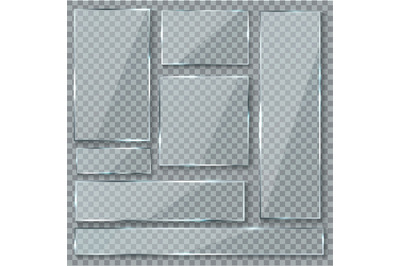 Glass plate. Glass texture effect window plastic clear transparent ban