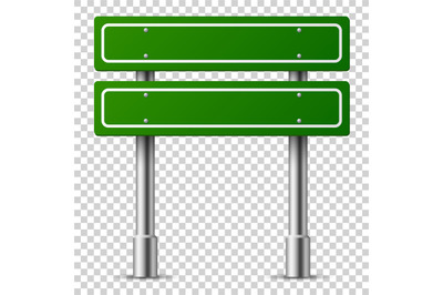 Green traffic sign. Road board text panel, location street way signage