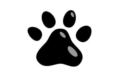 Cats paw icon. animals cat puppies mark foot prints vector isolated bl