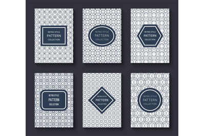 Brochure vector design templates with minimal classic vintage stripe p