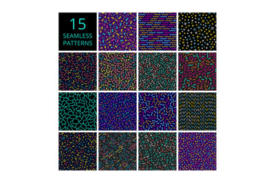 Postmodern fashion memphis color seamless retro backgrounds in 80s and
