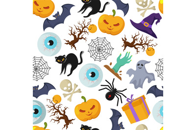 Halloween vector seamless pattern